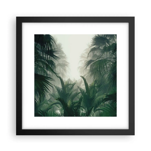 Plakat i sort ramme - Tropisk mysterium - 30x30 cm
