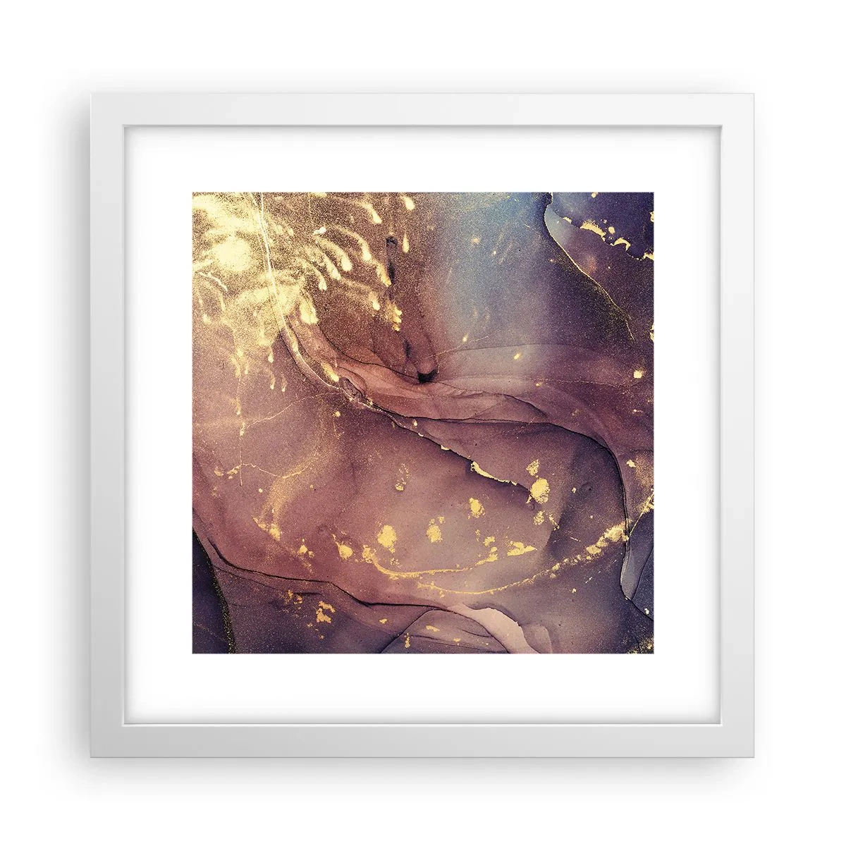 Plakat i hvid ramme - Materie og ånd - 30x30 cm