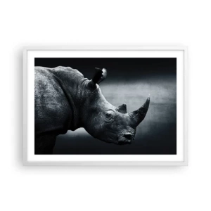 Plakat i hvid ramme - Højre profil - 70x50 cm