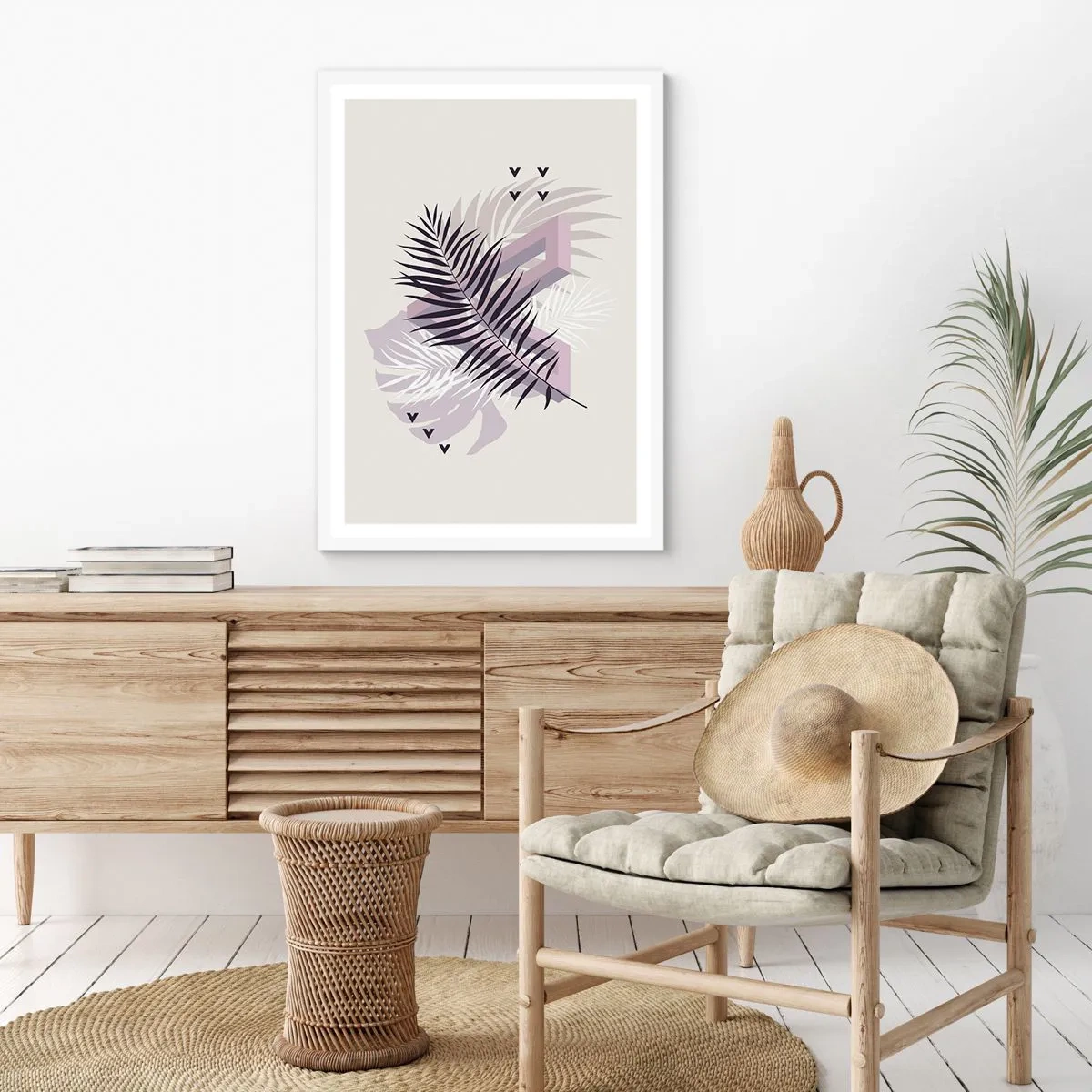 Plakat i hvid ramme - Skygge af en skygge - 70x100 cm