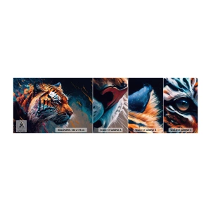 Fototapet Prøve Standard Eco - Vild skønhed - Tiger, Farverig, Dyr - 100x30 cm