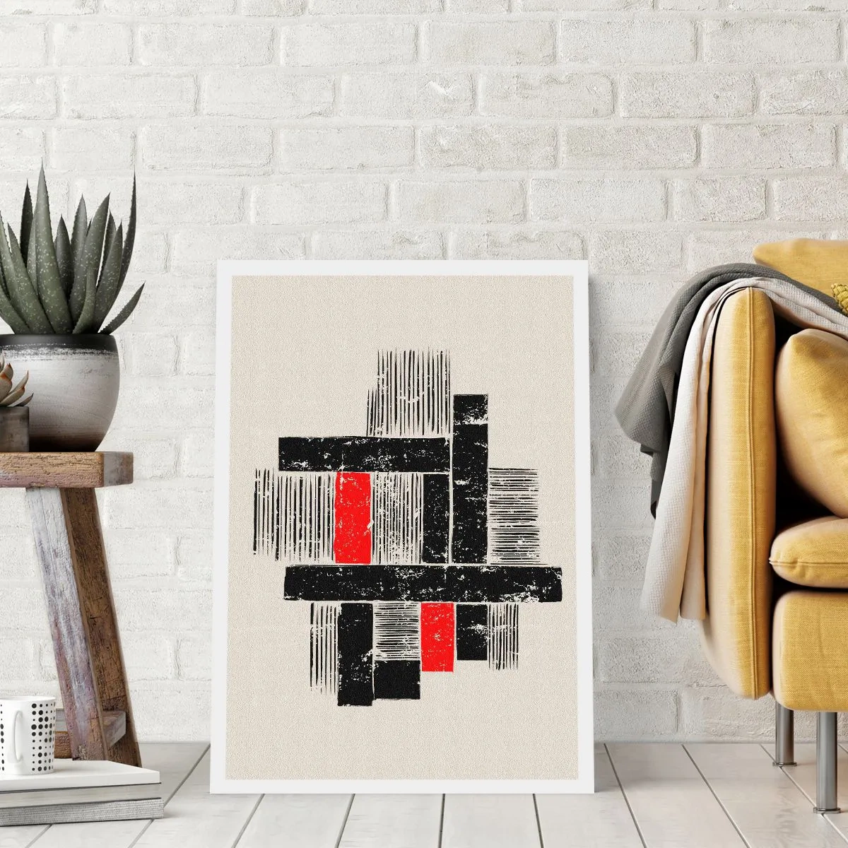 Plakat - Rødt og sort - 61x91 cm