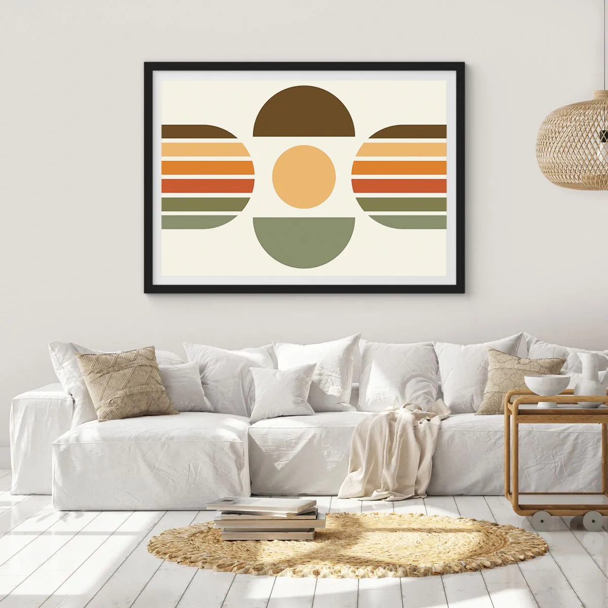 Plakat i sort ramme - I jordfarver - 70x50 cm