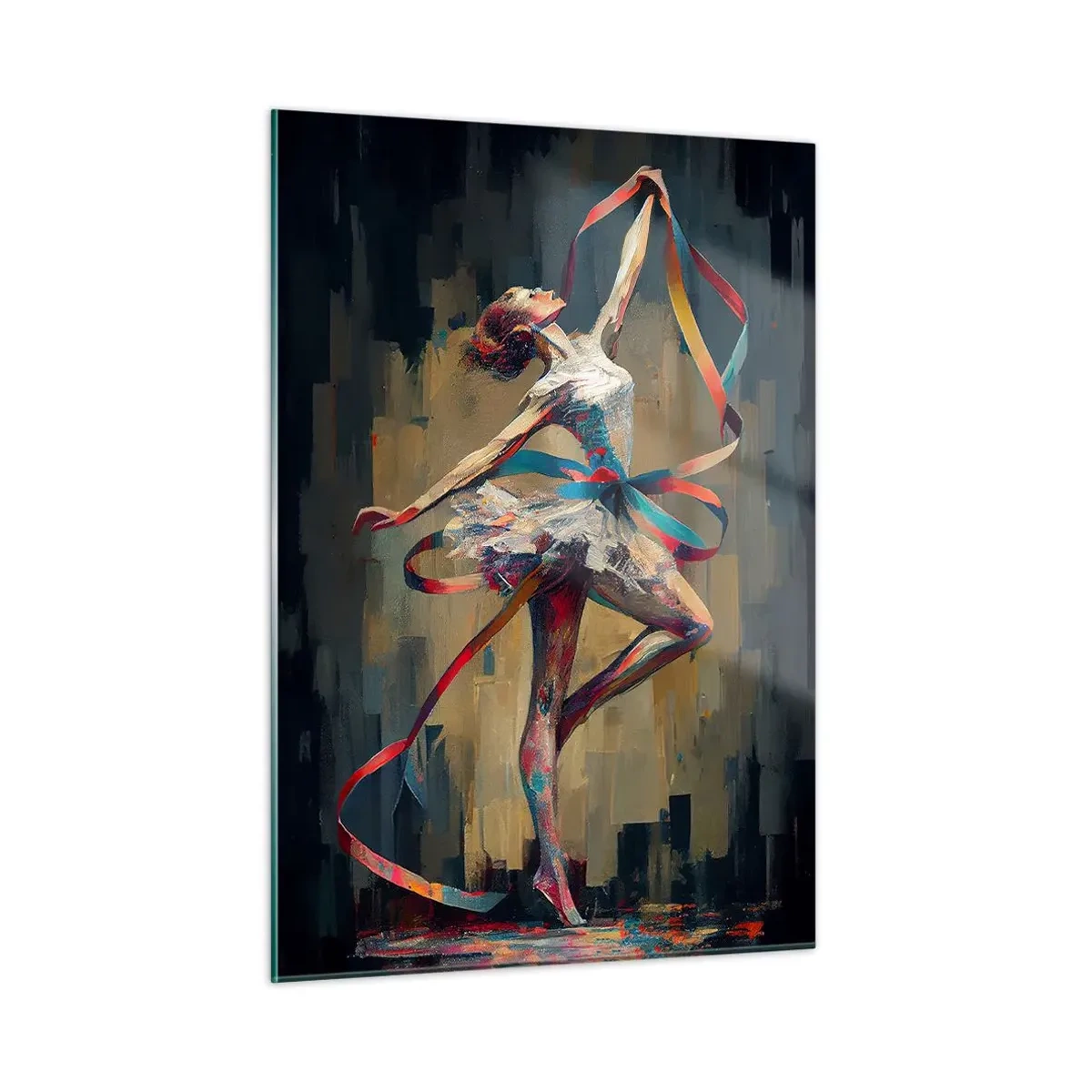 Billede på glas - Dans med et bånd - 50x70 cm
