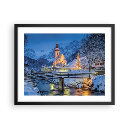 Plakat i sort ramme - Julens ånd - 50x40 cm