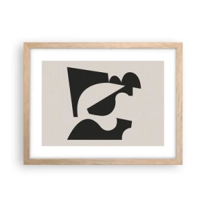 Plakat i ramme af lyst egetræ - Sammensæt din egen - 40x30 cm