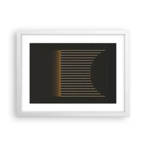 Plakat i hvid ramme - Udforsk mørket - 40x30 cm