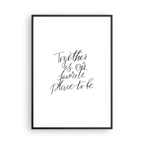 Plakat i sort ramme - Føler du det også? - 70x100 cm