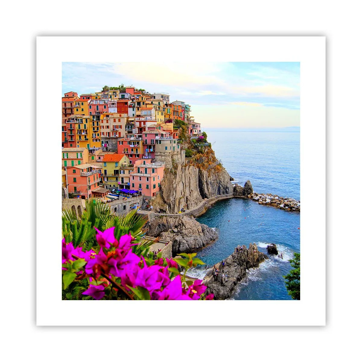 Plakat - En grinende by - 40x40 cm