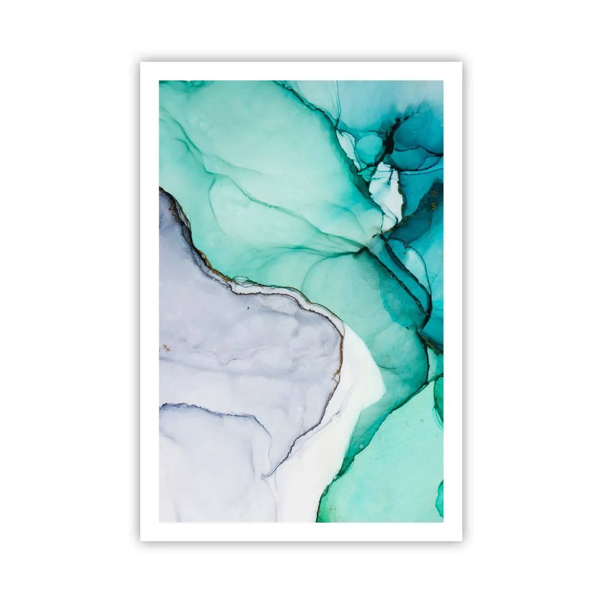 Plakat - Undersøgelse i turkis - 61x91 cm