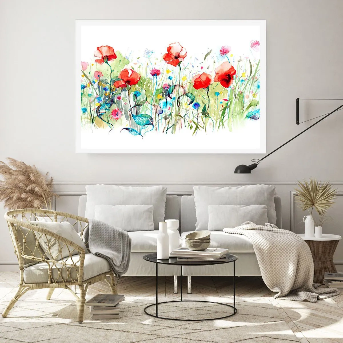 Plakat - En blomstrende eng i maj - 50x40 cm