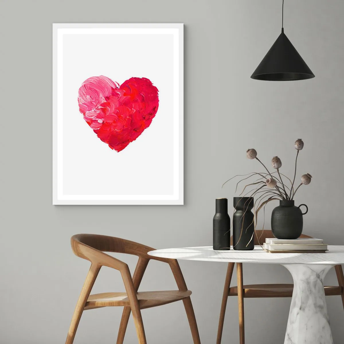 Plakat i hvid ramme - All you need is love - 50x70 cm
