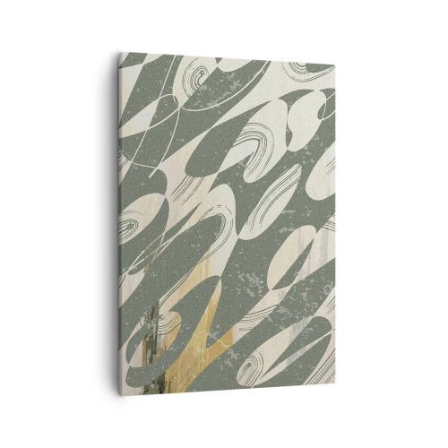 Lærredstryk - Billede på lærred - Rytmisk abstraktion - 50x70 cm