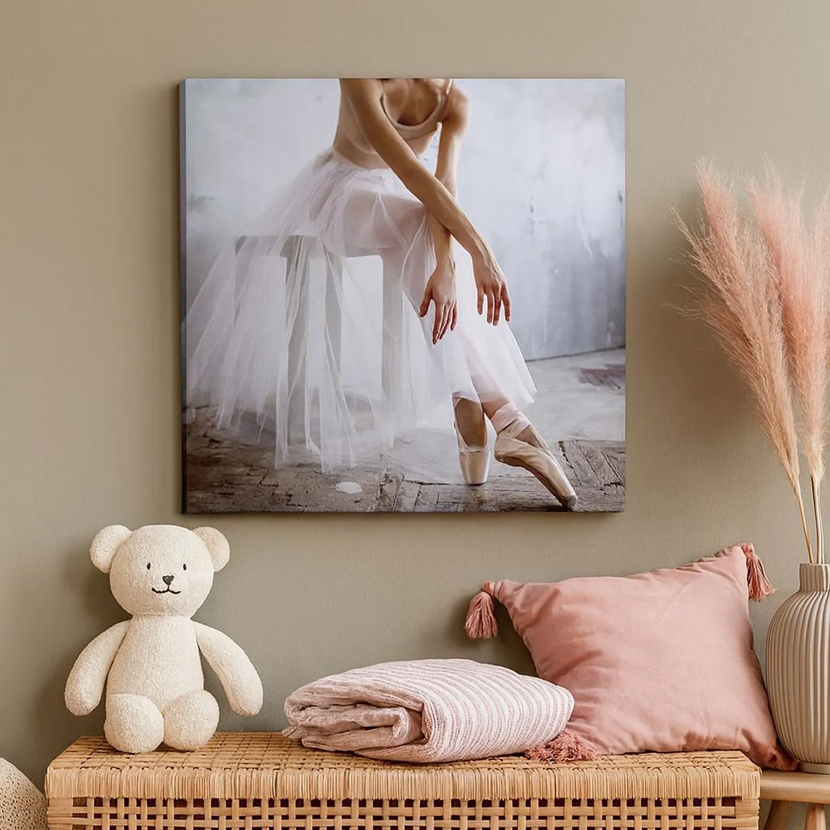 Lærredstryk - Billede på lærred - Før rampelysene skinner - 30x30 cm