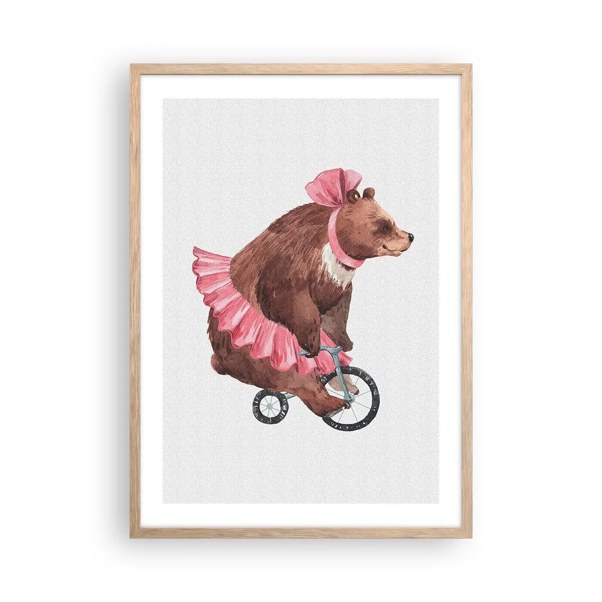 Plakat i ramme af lyst egetræ - Sikke et cirkus! - 50x70 cm