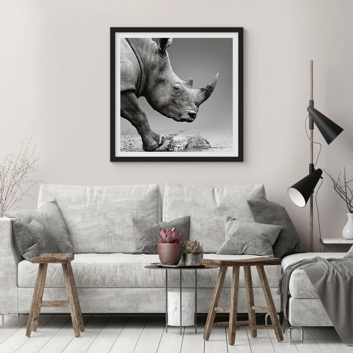 Plakat i sort ramme - En ustoppeli - 40x40 cm
