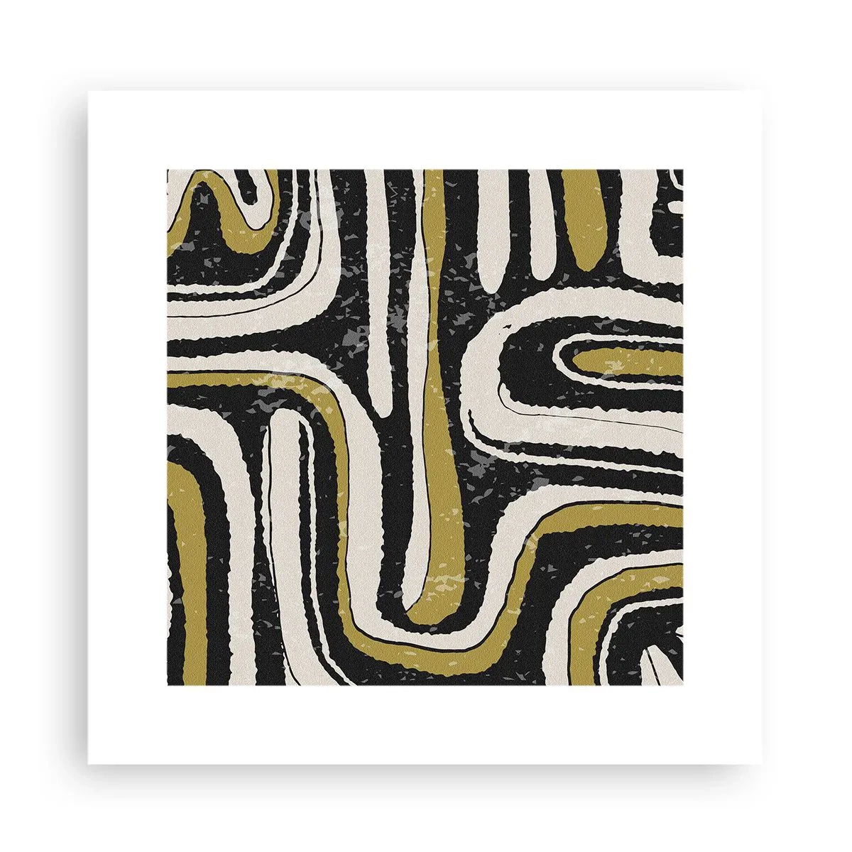 Plakat - Komposition: stier og gyder - 30x30 cm