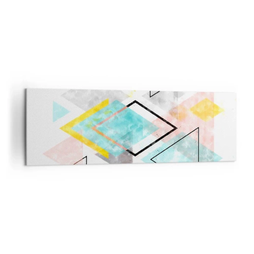Lærredstryk - Billede på lærred - Geometrisk leg - 160x50 cm