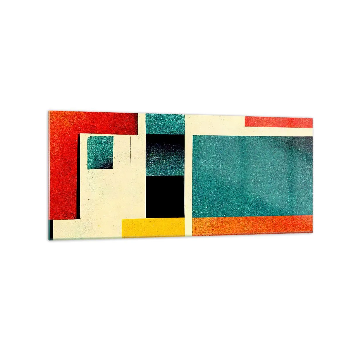 Billede på glas - Geometrisk abstraktion - god energi - 120x50 cm