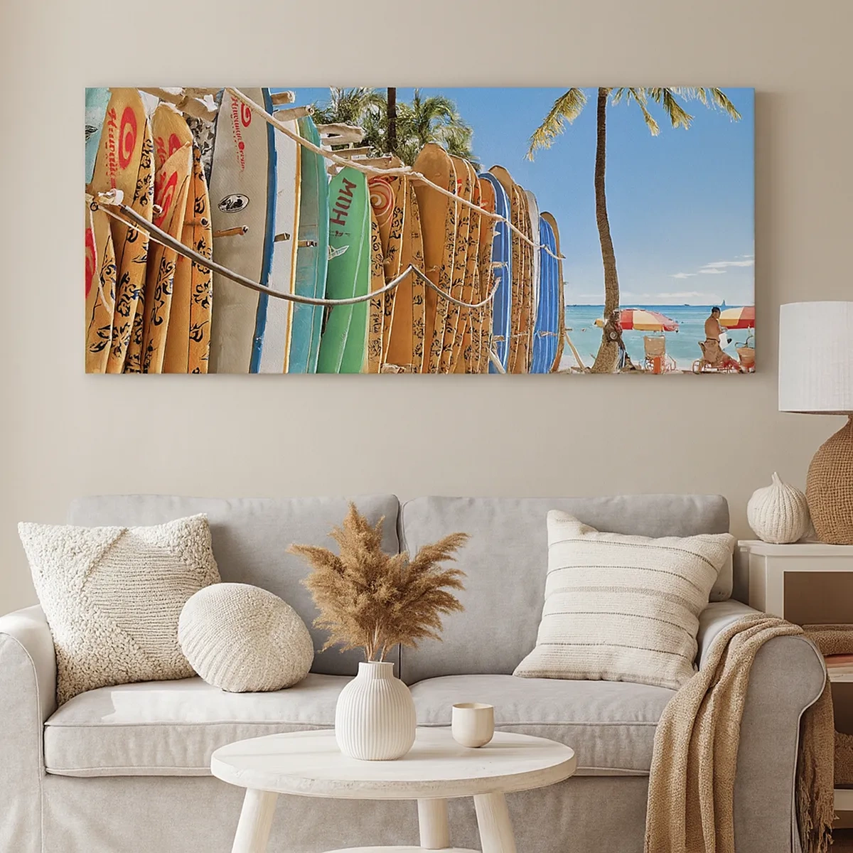 Lærredstryk - Billede på lærred - Solrig sjov - 30x30 cm