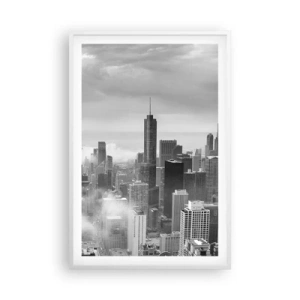 Plakat i hvid ramme - Amerikansk landskab - 61x91 cm