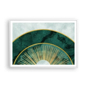 Plakat i hvid ramme - Et anderledes solsystem - 100x70 cm