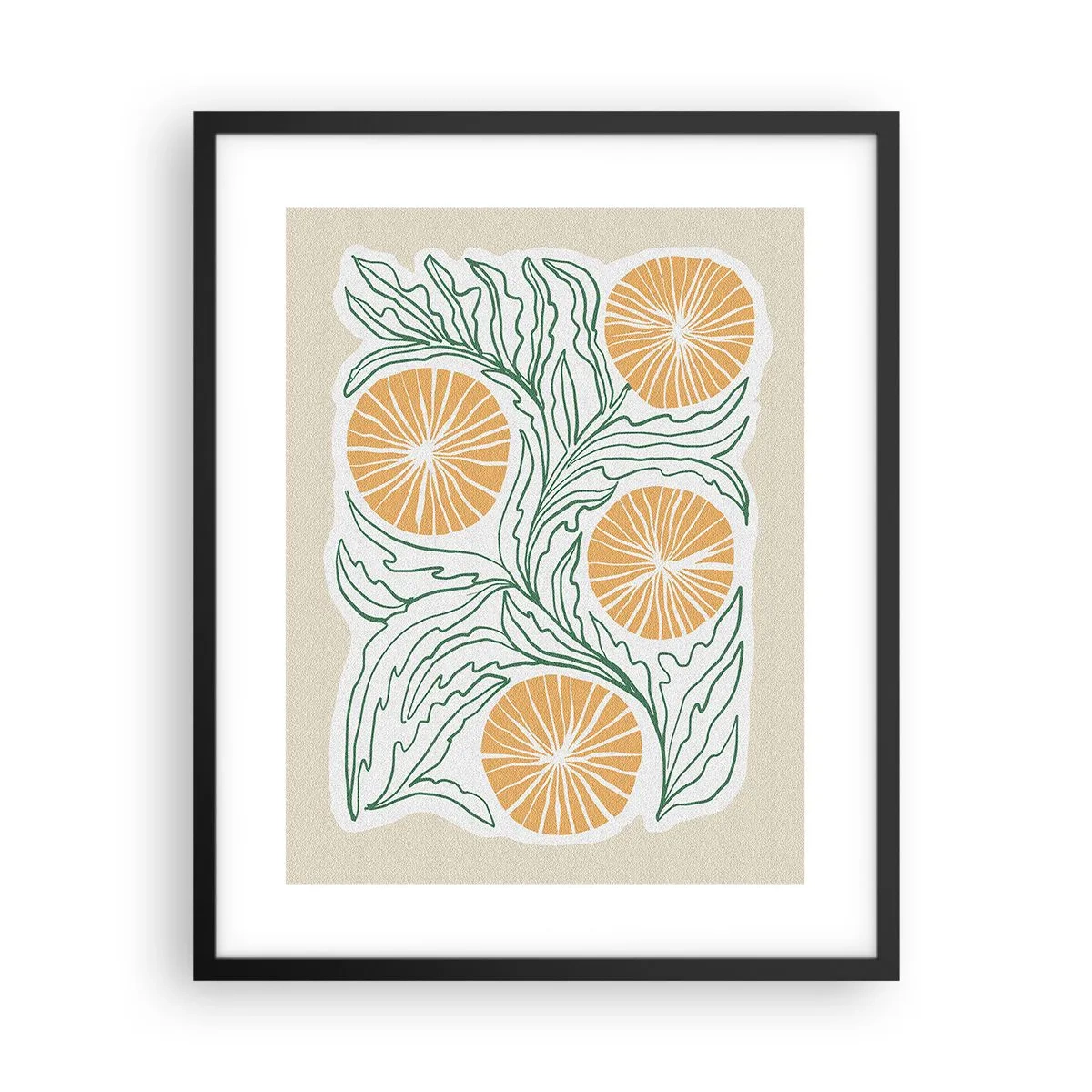 Plakat i sort ramme - Etnisk med et strejf af abstraktion - 40x50 cm