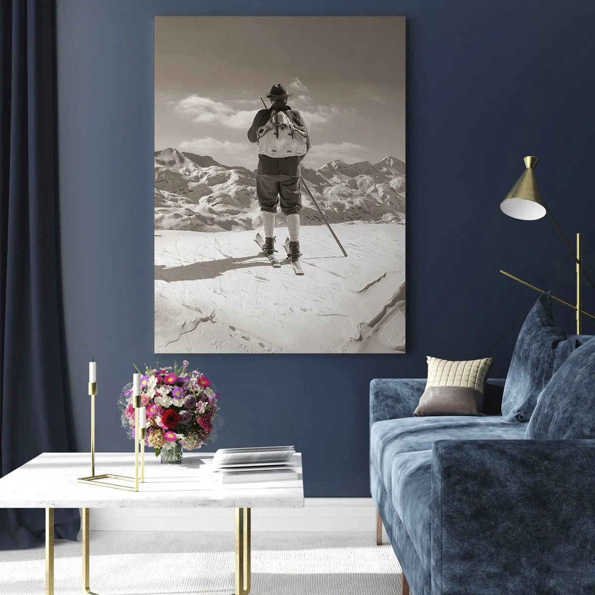Billede på glas - Og bjergene er de samme - 50x70 cm