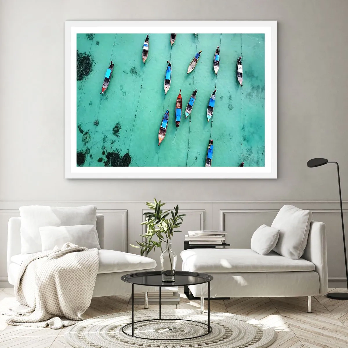 Plakat i hvid ramme - I glædelig forventning - 91x61 cm