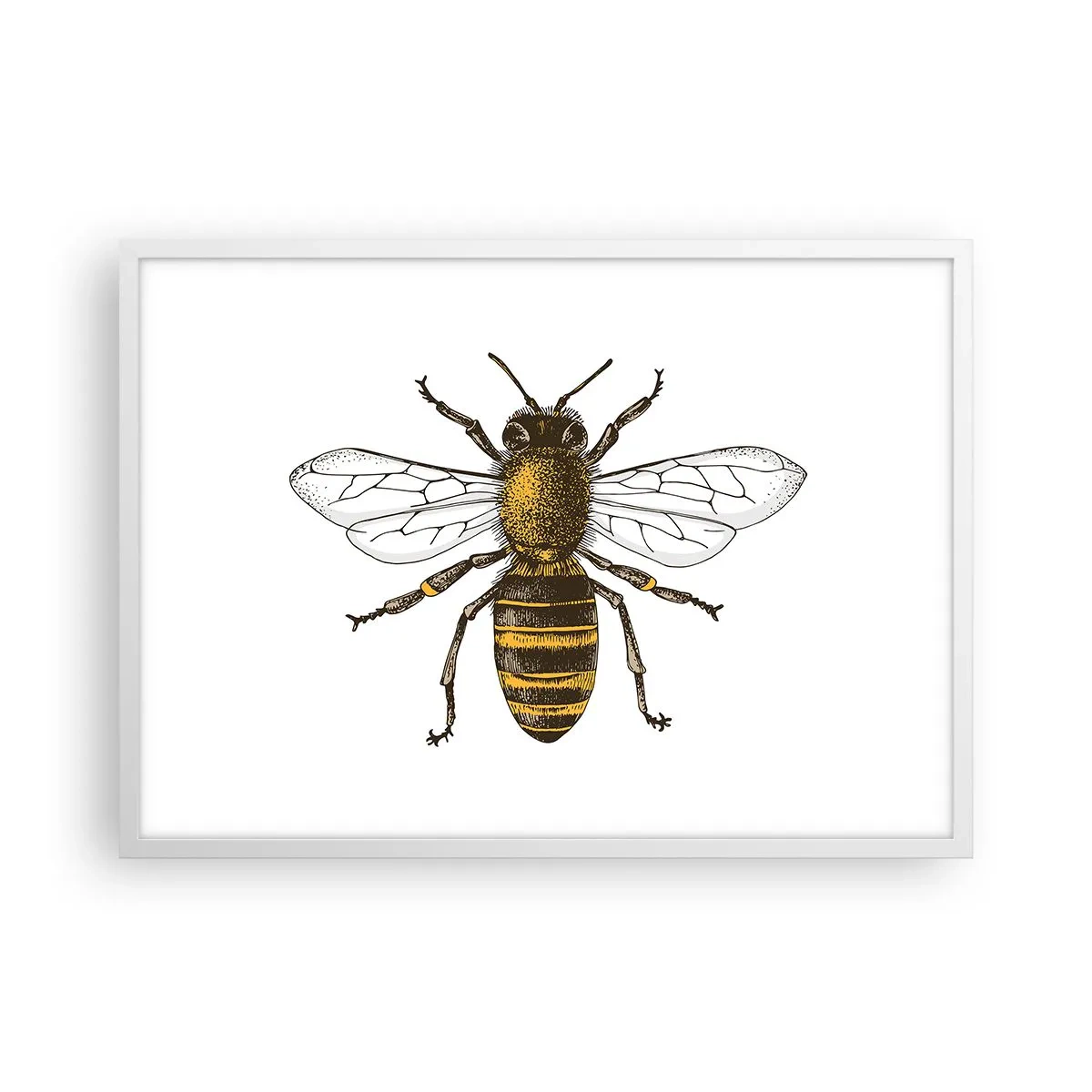 Plakat i hvid ramme - Smuk og god - 70x50 cm