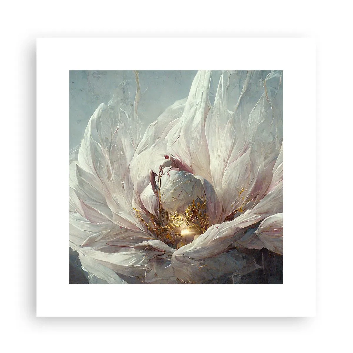 Plakat - Blomstrer en gang om hundrede år - 30x30 cm