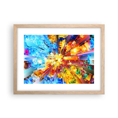 Plakat i ramme af lyst egetræ - In medias res - 40x30 cm