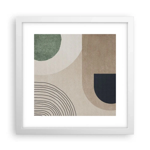 Plakat i hvid ramme - Blidheden i en oval - 30x30 cm