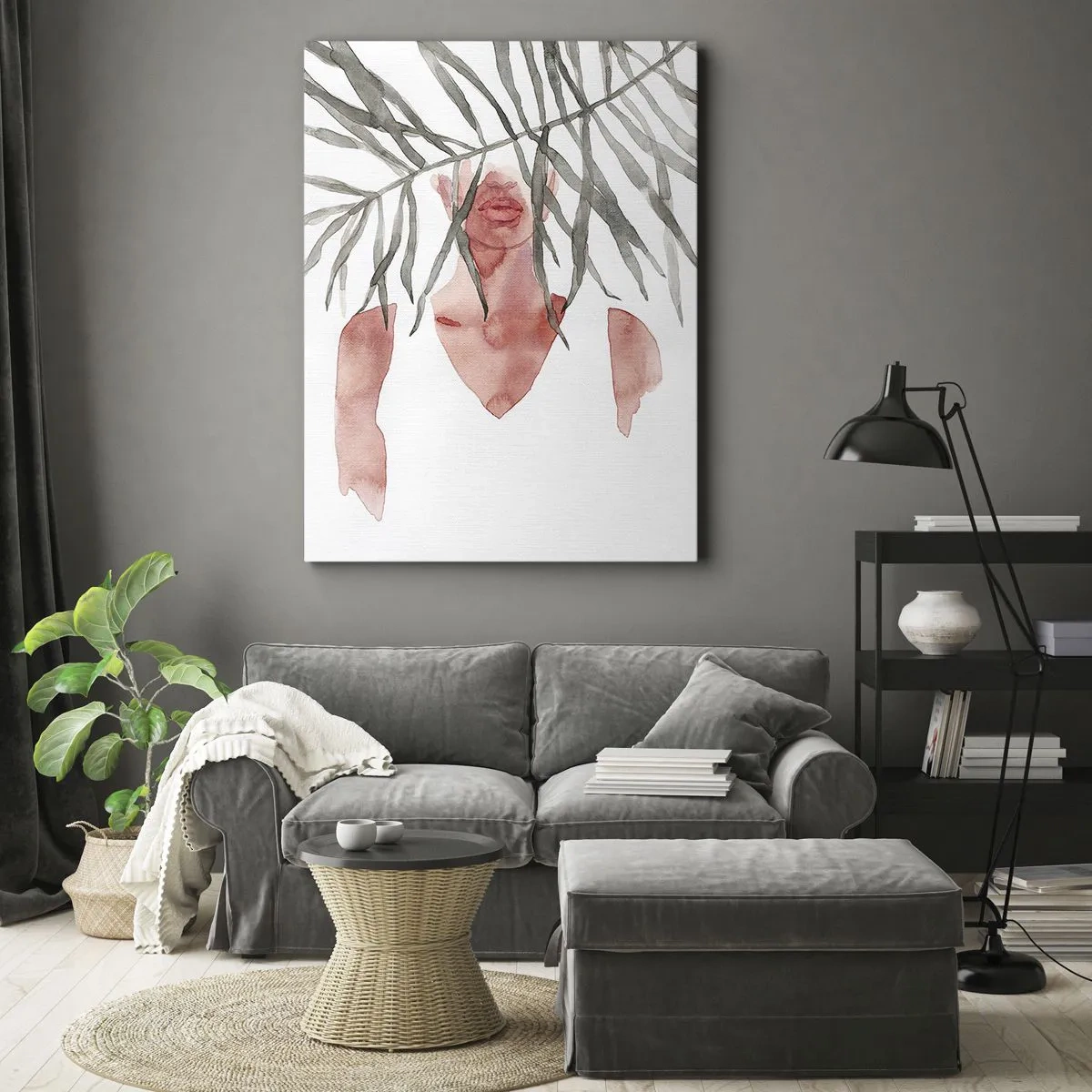 Lærredstryk - Billede på lærred - Tropernes dame - 50x70 cm