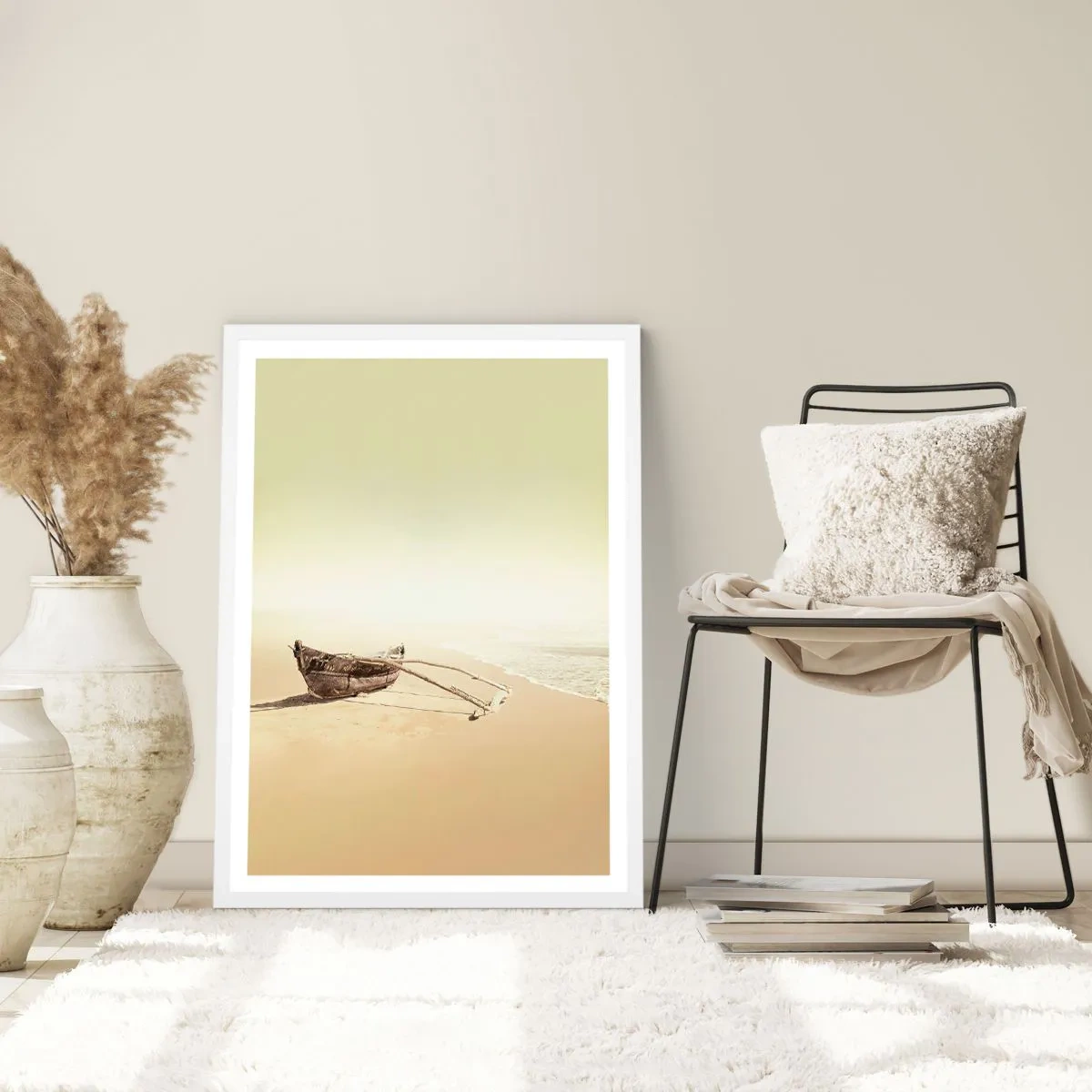 Plakat i hvid ramme - Et minde om Sydhavet - 61x91 cm