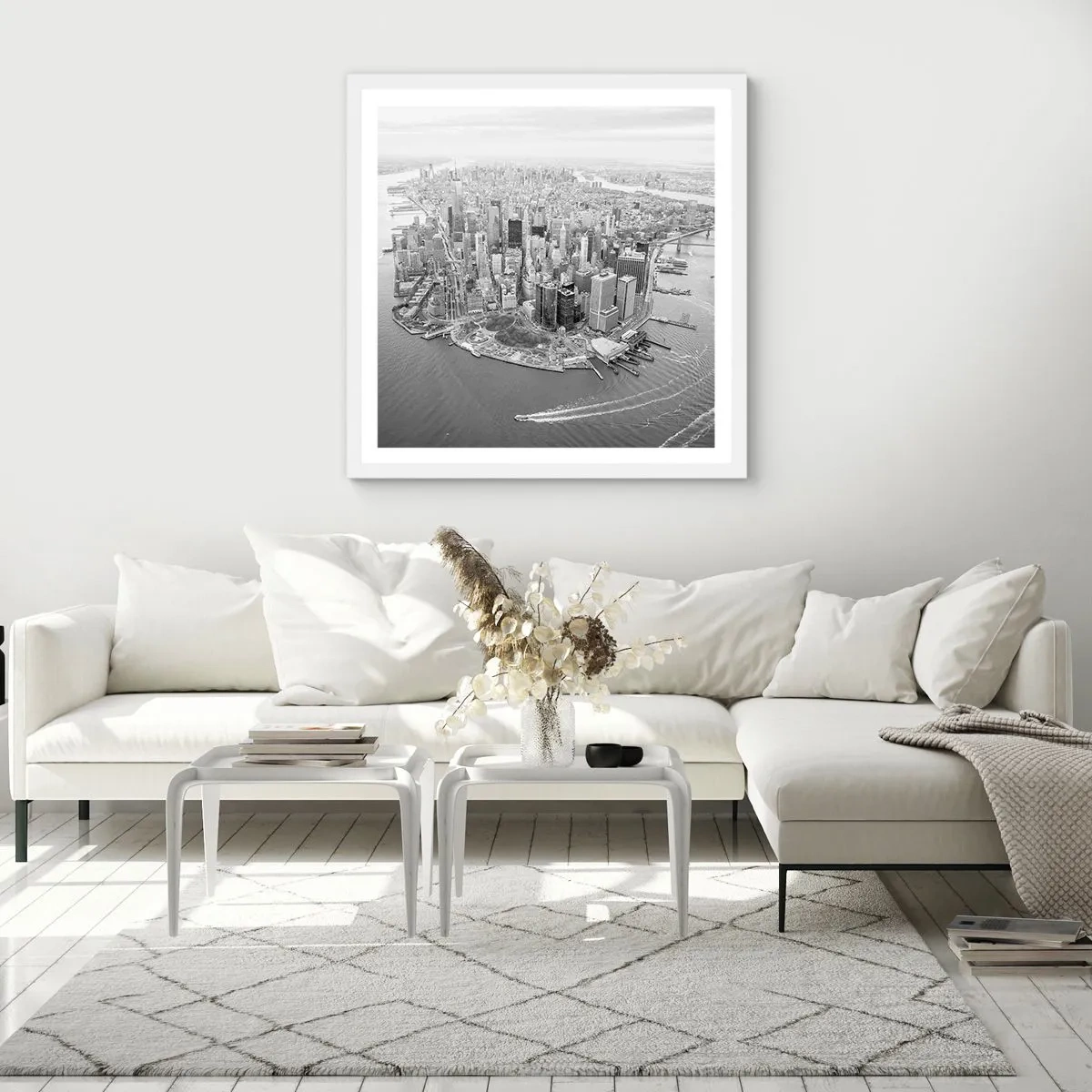 Plakat i hvid ramme - Hvordan kan man ikke elske? - 50x50 cm