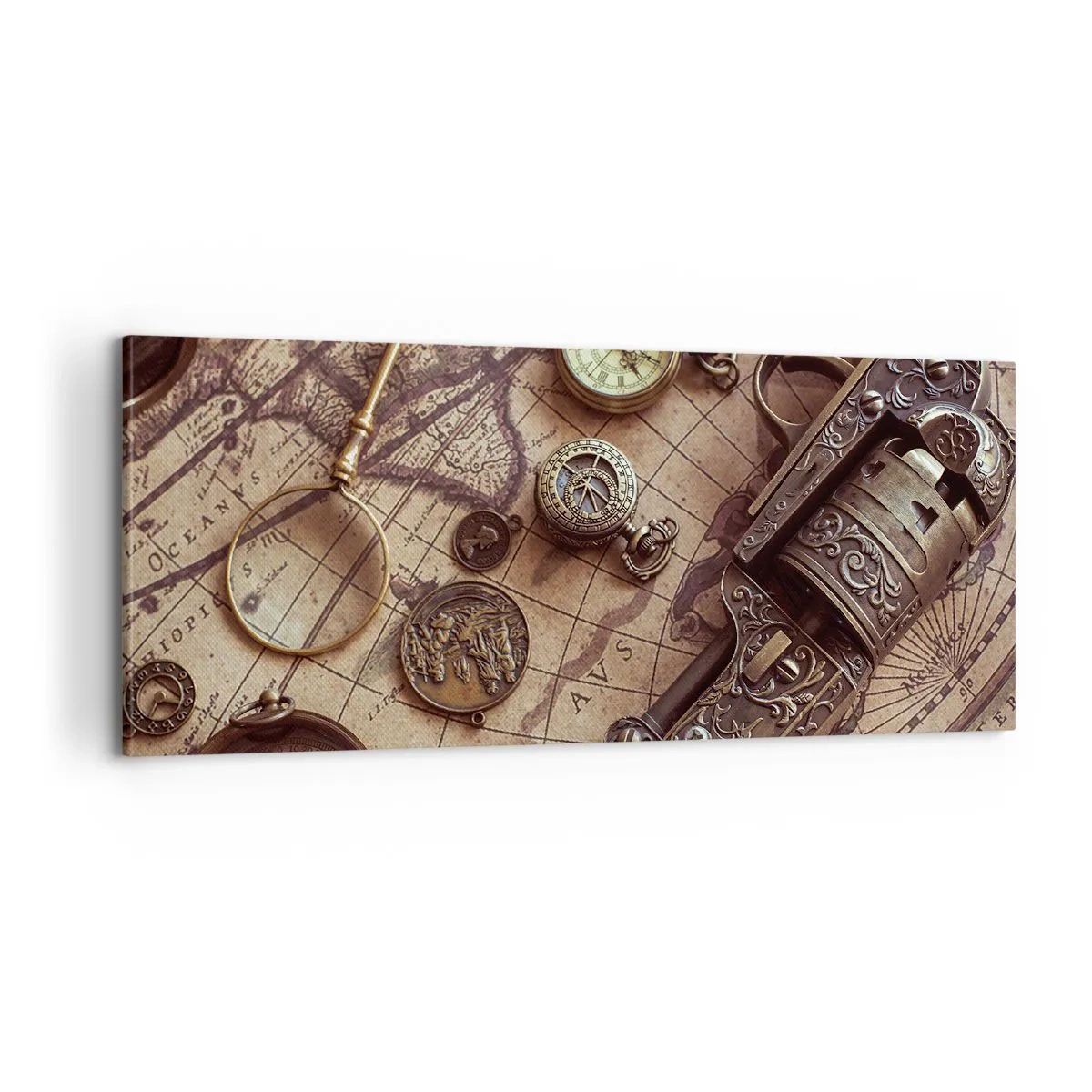 Lærredstryk - Billede på lærred - Opkald til eventyr - 100x40 cm