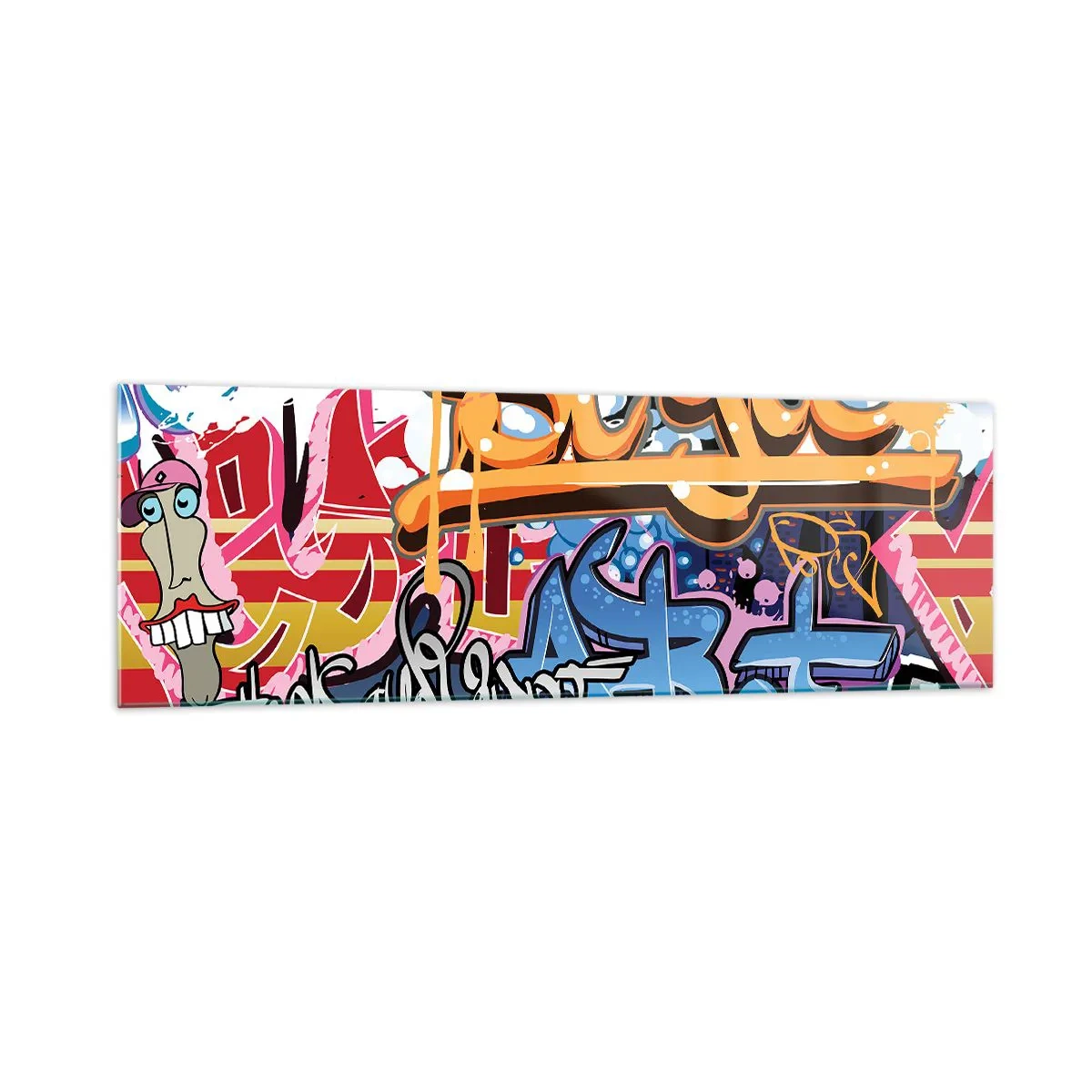 Billede på glas - Vægmalerier, vægmalerier, vægmalerier.... - 160x50 cm