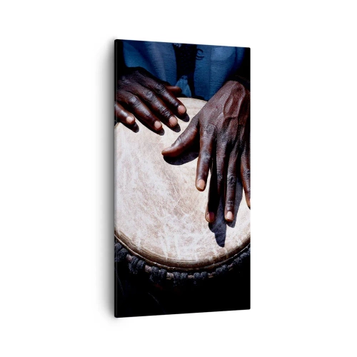 Lærredstryk - Billede på lærred - Lev i takt med din rytme - 55x100 cm