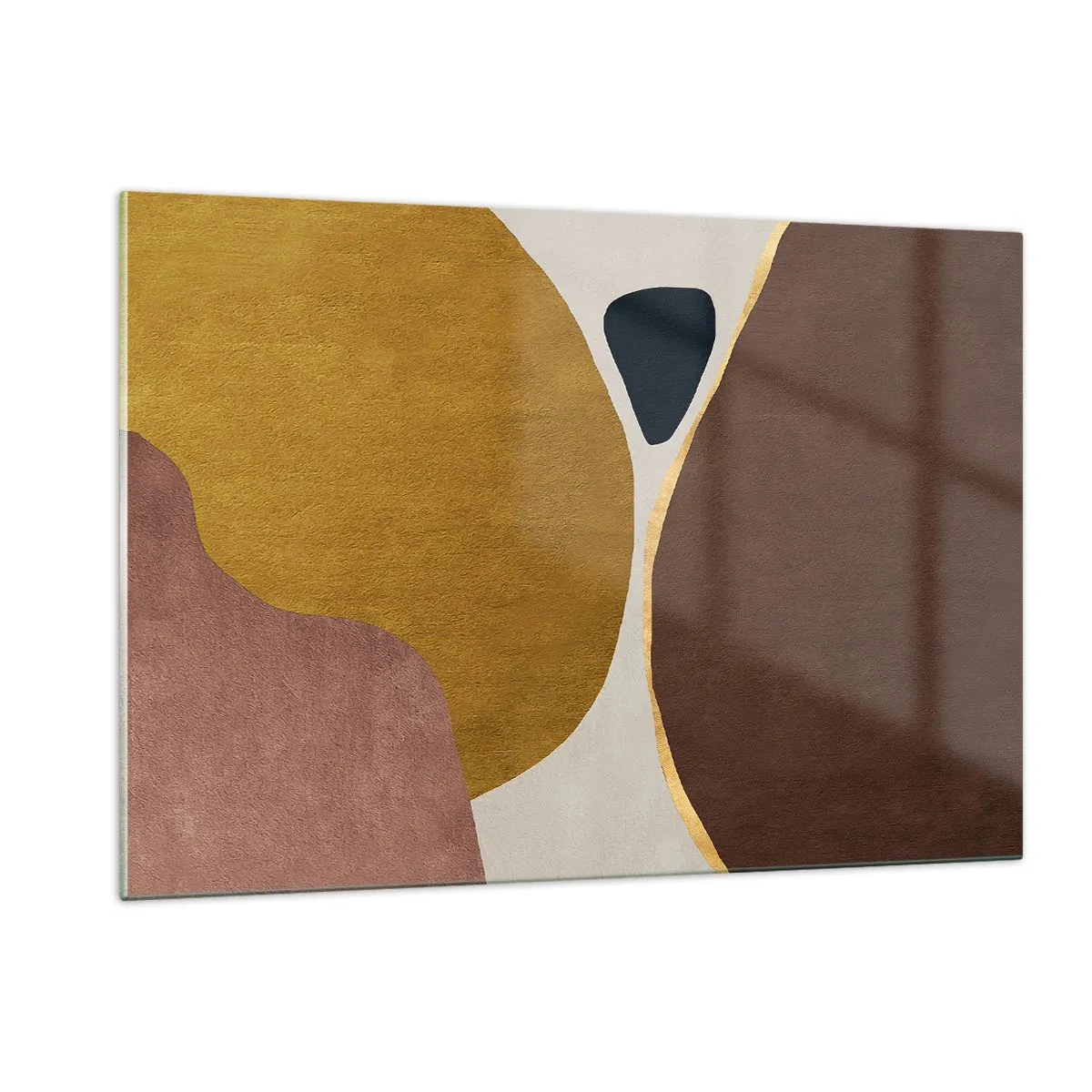 Billede på glas - Abstraktion - et sted i rummet - 120x80 cm