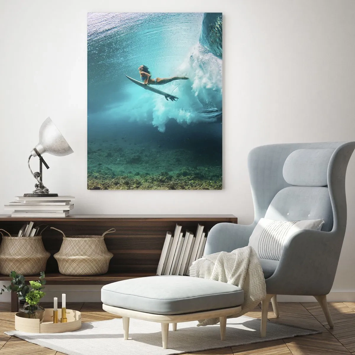 Billede på glas - Undervandsverden - 50x70 cm