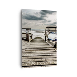 Lærredstryk - Billede på lærred - Stranden i nord - 80x120 cm