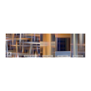 Fototapet Prøve Standard Eco - Vævet af lys - Abstraktion, Stykke, Grafik - 100x30 cm