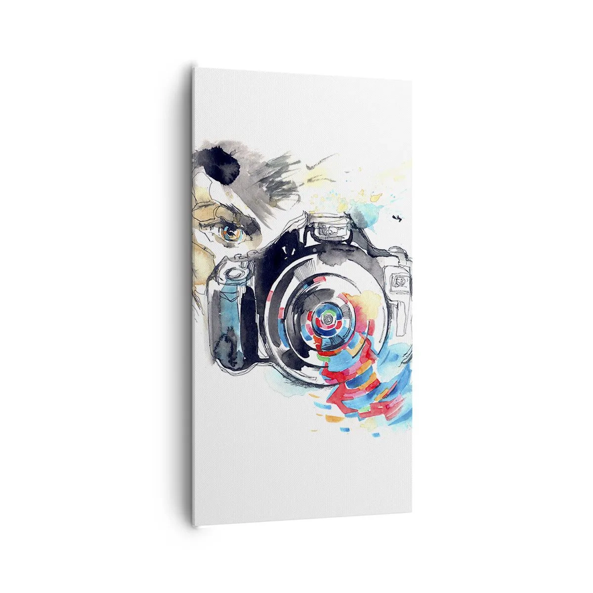 Lærredstryk - Billede på lærred - I linsens øje - 65x120 cm