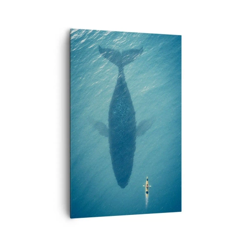 Lærredstryk - Billede på lærred - Møde på havet - 80x120 cm