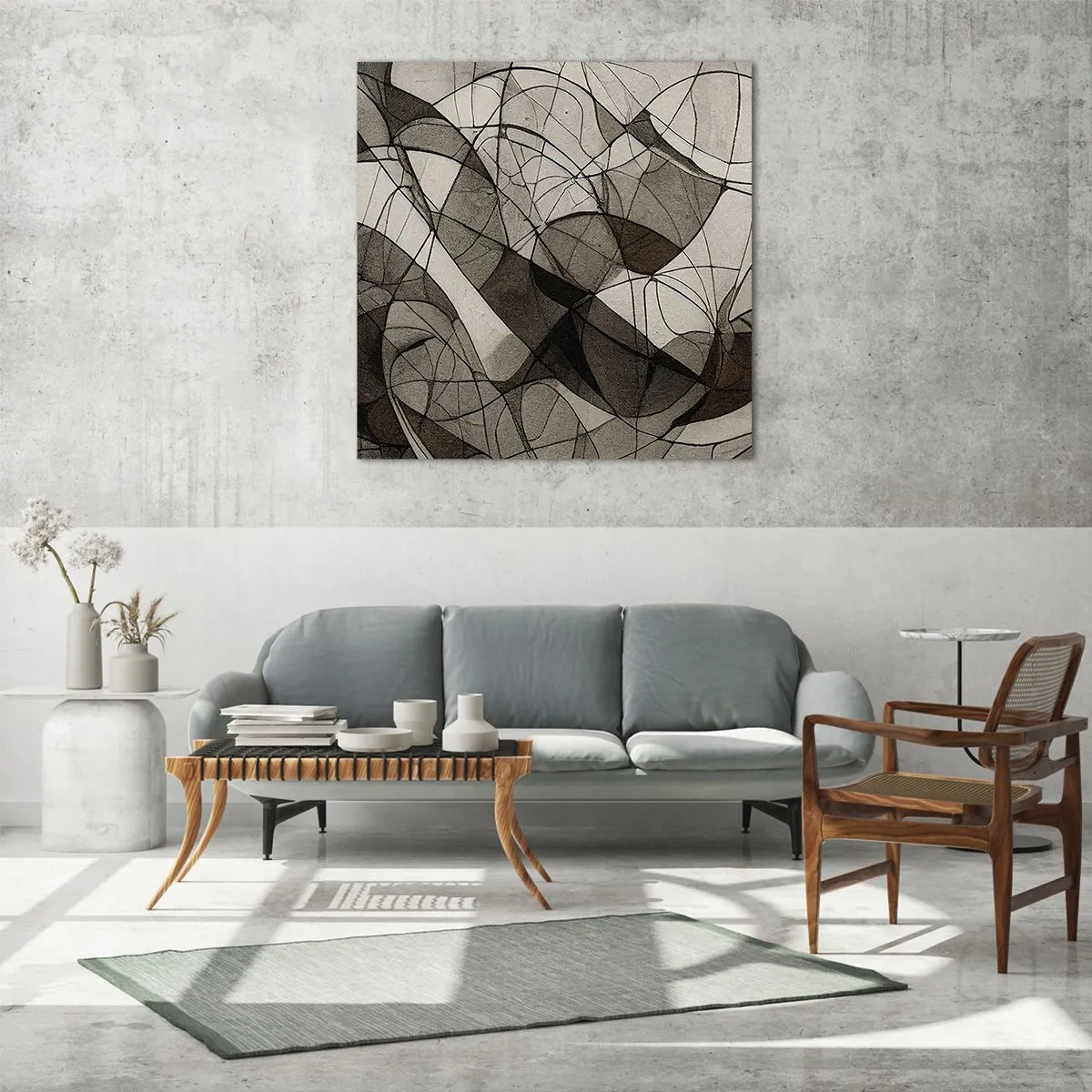 Billede på glas - Cirkulation af jordens farver - 60x60 cm