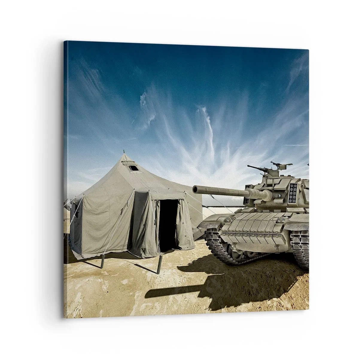 Lærredstryk - Billede på lærred - En militær drøm - 60x60 cm