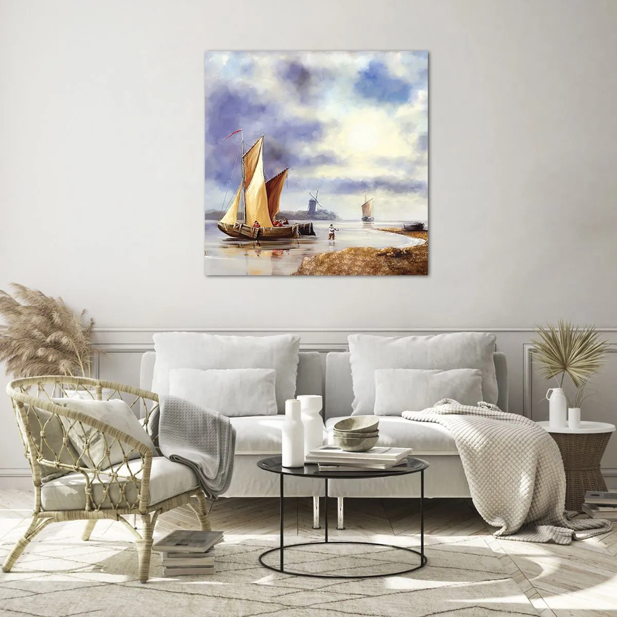 Billede på glas - Sømændenes tilbagevenden - 50x50 cm