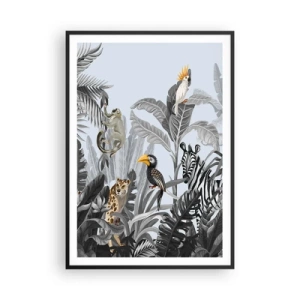 Plakat i sort ramme - En afrikansk fabel - 70x100 cm