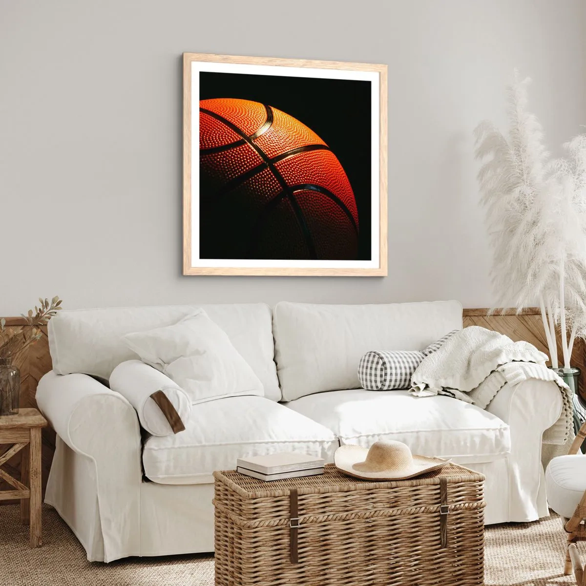 Plakat i ramme af lyst egetræ - Smuk som en planet - 30x30 cm